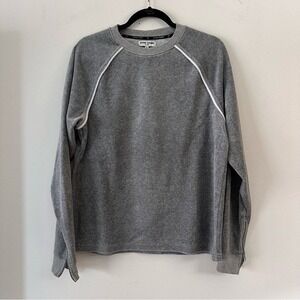 Opening Ceremony Grey Velour Sweatshirt with white piping size XS